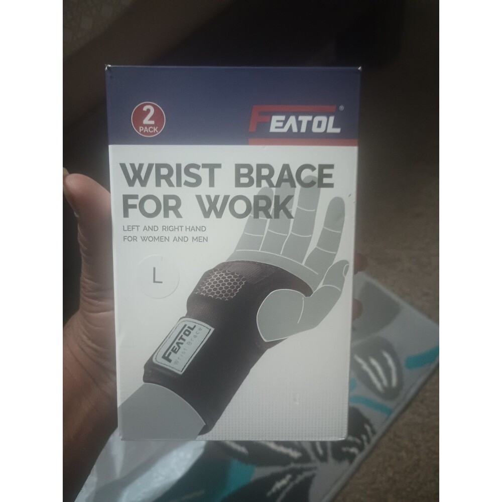 Featol men/women wrist brace for carpal tunnel, 2 pk, NEW,